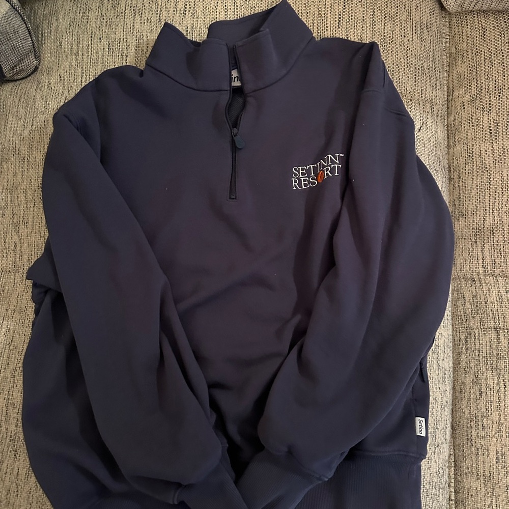 Men's Setinn Resort navy blue tennis quarter zip